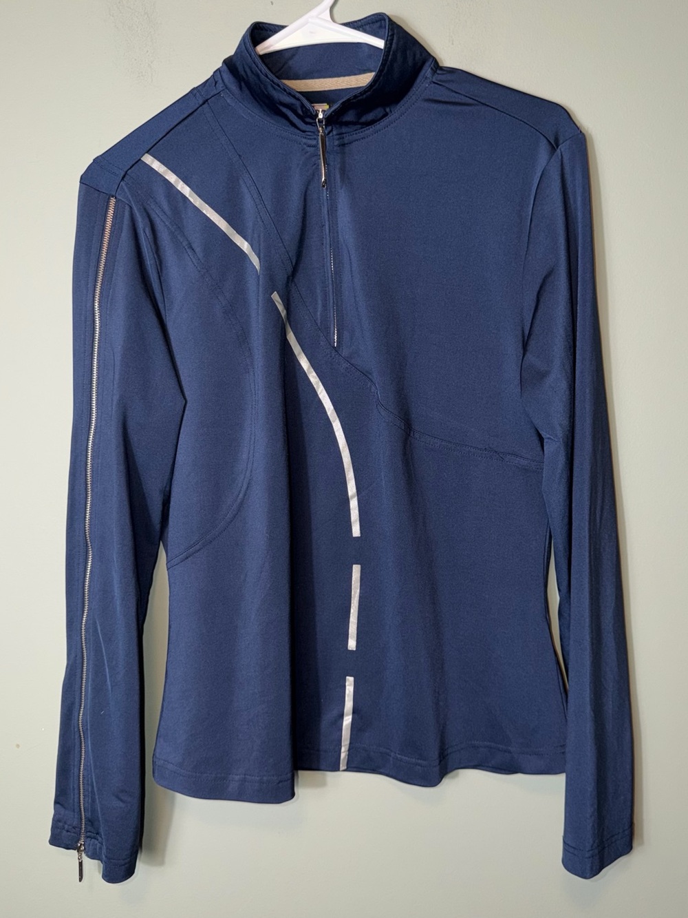 Jamie Sadock Women’s Hugger Navy Blue Quarter Zip Large